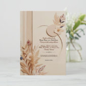 ボエレガント素朴タニカル結婚式招待状 招待状 (スタンド正面)