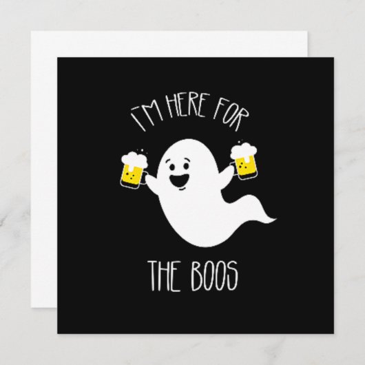 ボオスの大人のハロウィンおもしろいの話が聞こえる 招待状 (正面/裏面)