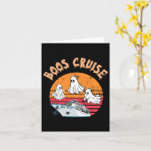 ボオスクルーズトリップ面白いハロウィーンコスチュームマッチング カード (黄色い花)