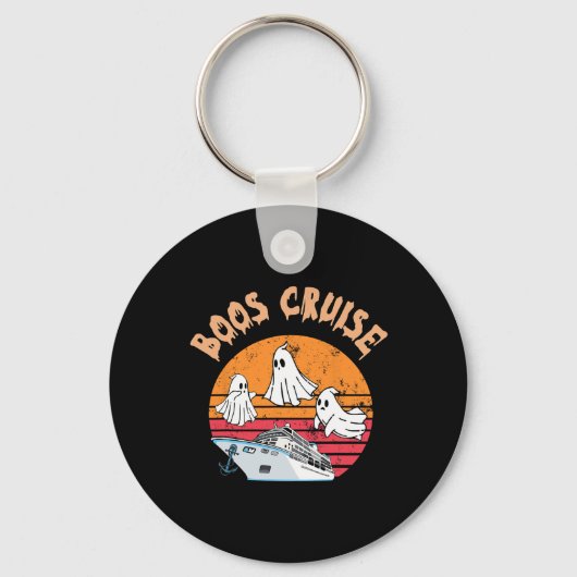 ボオスクルーズトリップ面白いハロウィーンコスチュームマッチング キーホルダー (正面)