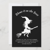 ボオスブラック&ホワイトハローウィンパーティのせい 招待状 (正面)