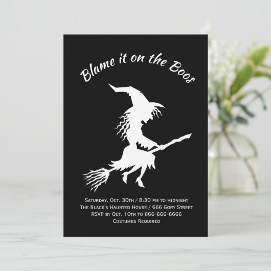 ボオスブラック&ホワイトハローウィンパーティのせい 招待状 (スタンド正面)