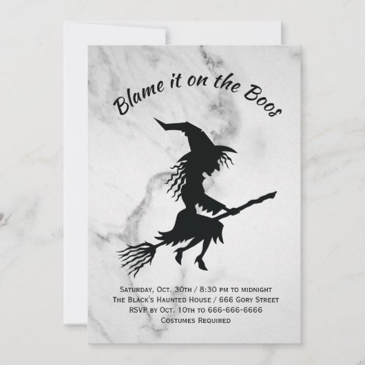 ボオスマーブルハローウィンパーティ 招待状 (正面)