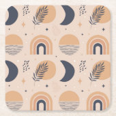 ボオーガニックホ模様 スクエアペーパーコースター (正面)