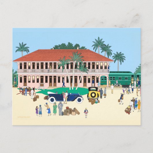 ボカグランデ鉄道駅1928 ポストカード (正面)