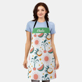 ボカスタマイズホスタイルプリントオールオーバーエプロン エプロン (着用した状態)