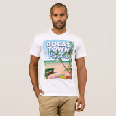 ボカス・タウン パナマ ビーチ 旅行ポスター Tシャツ (正面フル)