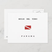 ボカデルトロパナマスクーバダイブ国旗 ポストカード (正面/裏面)