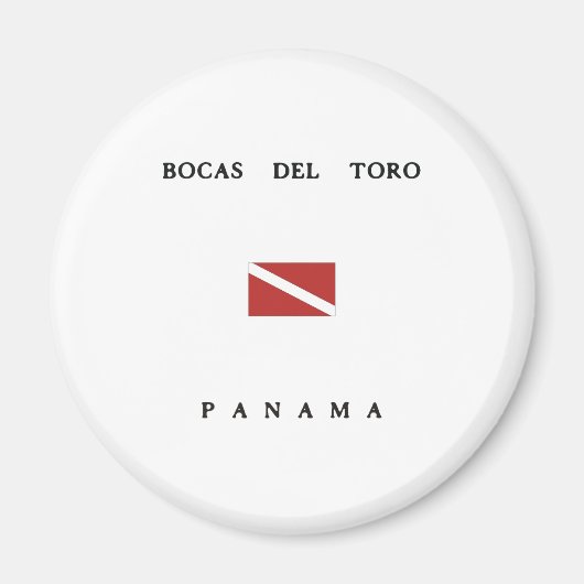ボカデルトロパナマスクーバダイブ国旗 マグネット (正面)