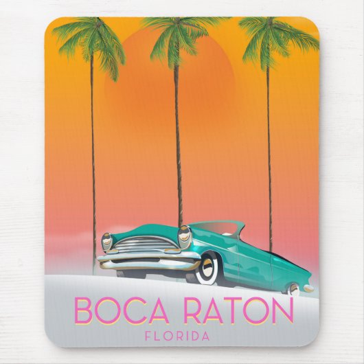 ボカラトンフロリダ旅行ポスター。 マウスパッド (正面)