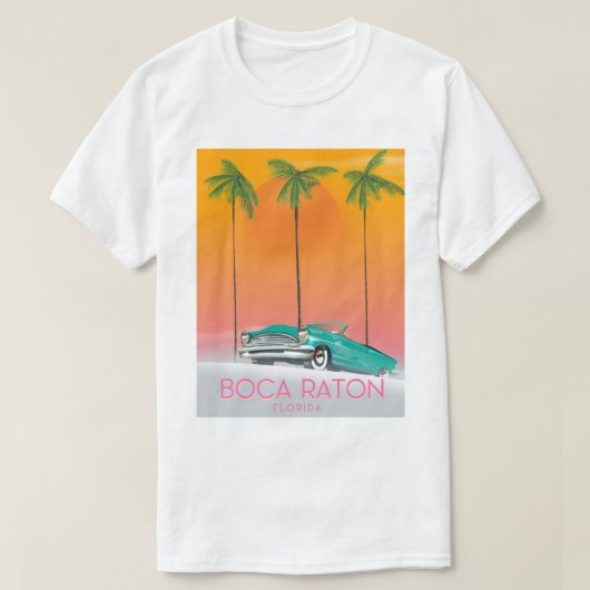 ボカラトンフロリダ旅行ポスター。 Tシャツ (デザイン正面)