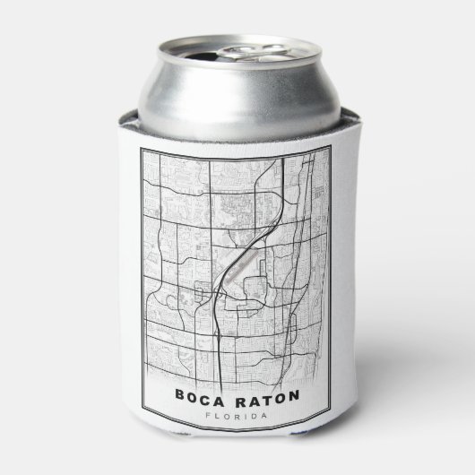 ボカラトン地図 缶クーラー (缶正面)