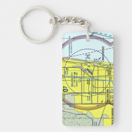 ボカラトン空港図/タクシー図 キーホルダー (正面)