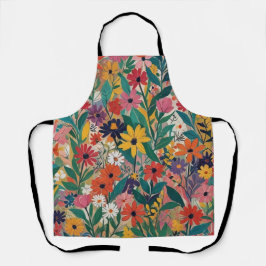 ボカラフルタニカルフローラウォールアート エプロン