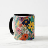 ボカラフルタニカルフローラウォールアート マグカップ (正面左)