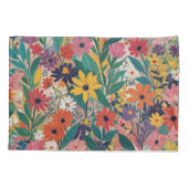 ボカラフルタニカルフローラウォールアート 枕カバー (裏面)