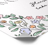 ボカラフルタニカルブライダルシャワーウィズサイン ポスター (角)