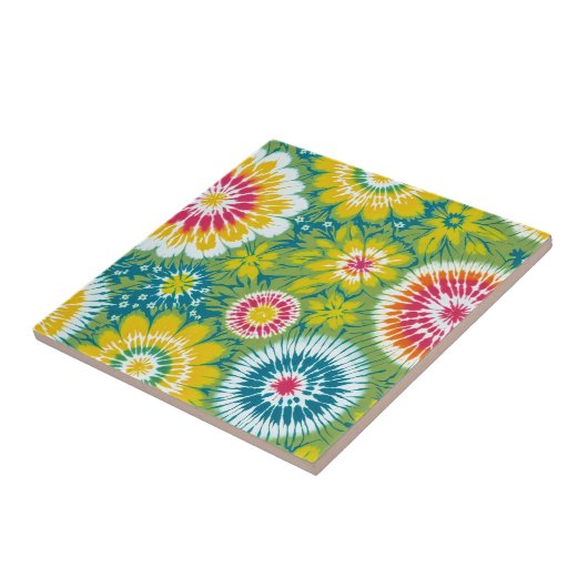 ボカラフルホフローラ絞り染めデザイン タイル (側面)