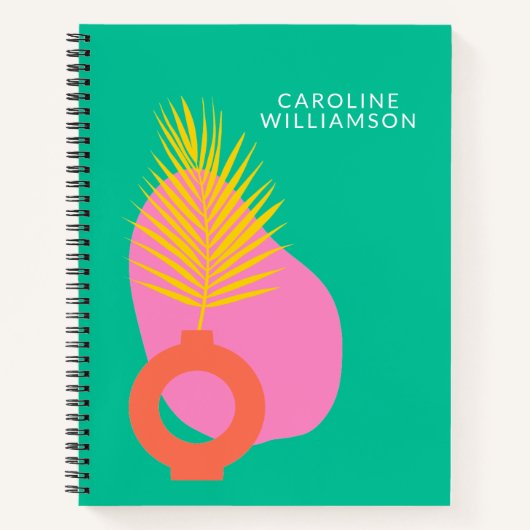 ボカラフルホ抽象芸術植物形カスタマイズ状 ノートブック (正面)