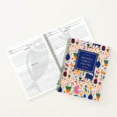 . .ボカラフルホ砂漠猫パターンファミリーレシピ ノートブック (内部)