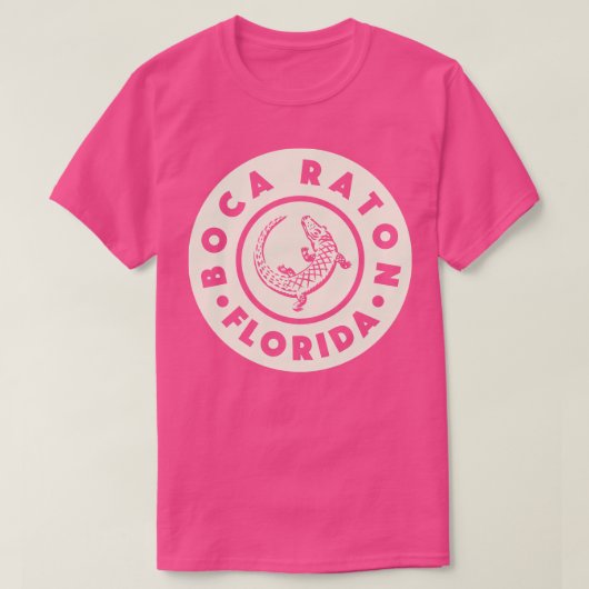 ボカ・ラトン フロリダ サークル タン Tシャツ (デザイン正面)