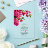 ボガインビラ地中海のギリシャ結婚島 アクリル招待状 (インサイチュ (ウェディング))