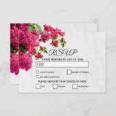 ボガインビラ地中海のギリシャ結婚島 出欠カード (正面/裏面)