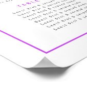 ボガインビリア パープル ウェディング 16 テーブル 席次表 ポスター (角)