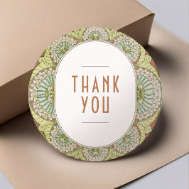 ボガインビリア 感謝ステッカー アールヌーボー ラウンドシール