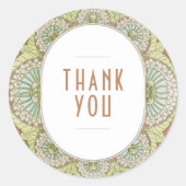 ボガインビリア 感謝ステッカー アールヌーヴォー ラウンドシール (正面)
