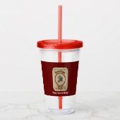 ボガティロシアのルビール アクリルタンブラー (正面)