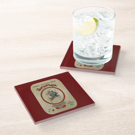 ボガティロシアのルビール ガラスコースター (アングル)