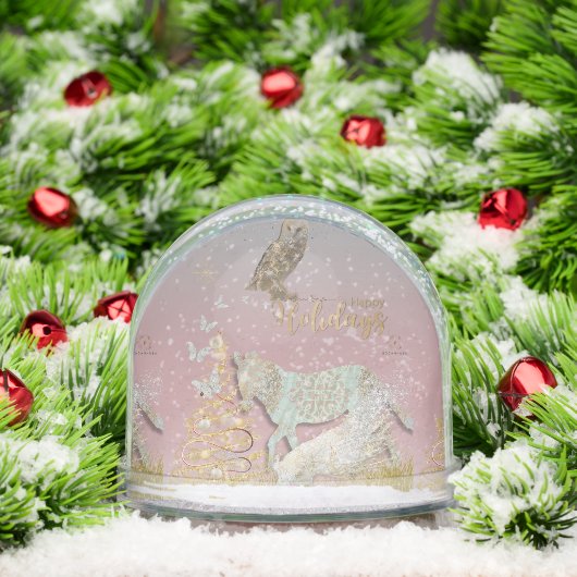 ボガンヒュース金ゴールドデザインアニマルプリント (クリスマス)