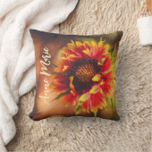 ボガーリーホ名前をカスタムするフラワー装飾用クッション クッション (ブランケット)