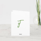 ボギーのカスタマイズ緑のメッセージカード- カード (裏面)