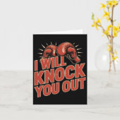 ボクおもしろいサーがボクシング手袋を叩いてクノ カード (黄色い花)