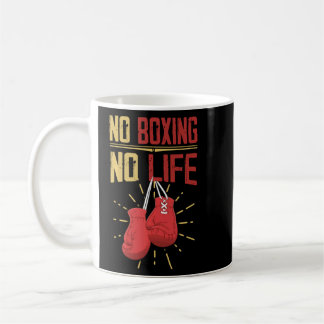 ボクおもしろいサーシャツNoボクシングNo Life コーヒーマグカップ