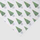 ボクウクラシックッドのトピアリーと青い白の中国のポット 薄葉紙 (詳細)