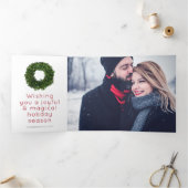 ボクウッドリースクリスマスホリデートリフォールドカード 三つ折りカード (内部)