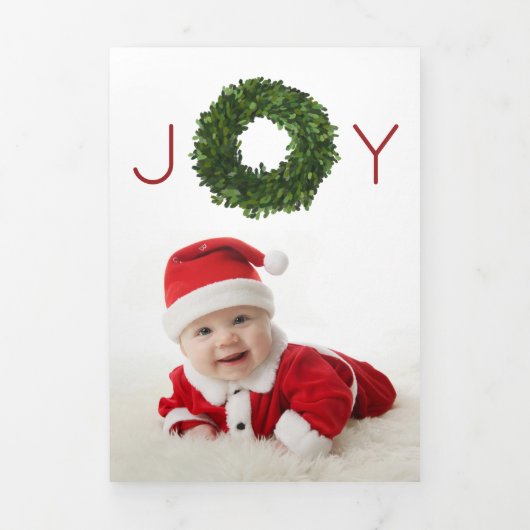 ボクウッドリースクリスマスホリデートリフォールドカード 三つ折りカード (カバー)