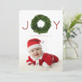 ボクウッドリースクリスマスホリデーフラットカード 招待状 (スタンド正面)