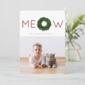 ボクウッドリースペットクリスマスホリデーフラットカード 招待状 (スタンド正面)