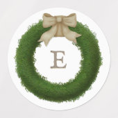 ボクウッドリース素朴弓カスタム付きモノグラムの ラベル (デザイン2)