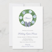 ボクウッド名門私立校風のリースクリスマスドリンクパーティー 招待状 (正面)