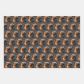 ボクカスタムサードッグ写真誕生日パーティー ラッピングペーパーシート (正面2)