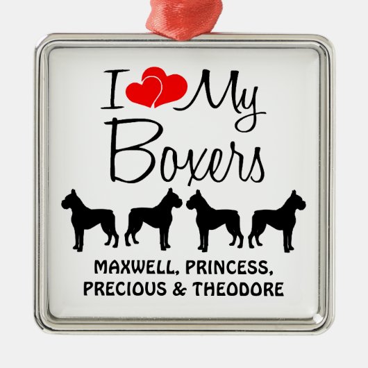 ボクカスタムサー4人が大好き メタルオーナメント (正面)