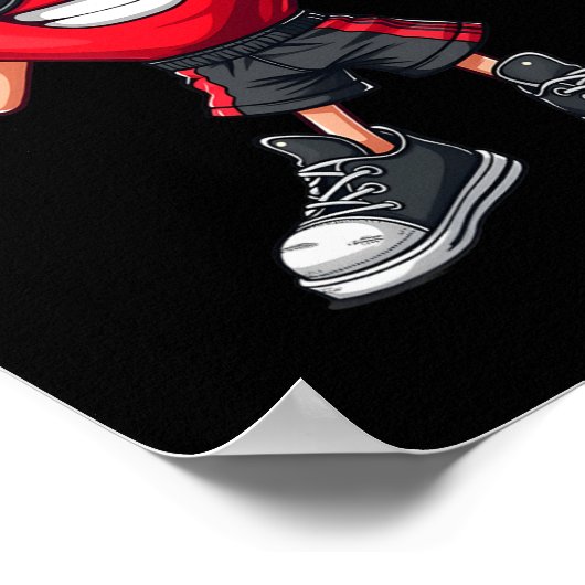 ボククールサーハートボクシングメンズボーイズキッズピースサングル ポスター (角)