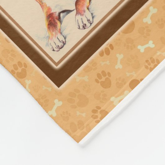 ボクサパーソナライズされたー犬用毛布，犬好きの贈り物 フリースブランケット (角)