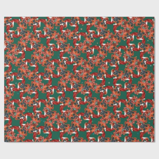 ボクサーおもしろいがクリスマスを選ぶ ラッピングペーパー (フラット)