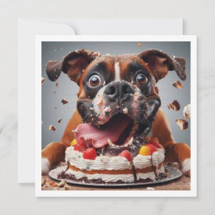 ボクサーおもしろいカード、ボクサー誕生日招待状 招待状